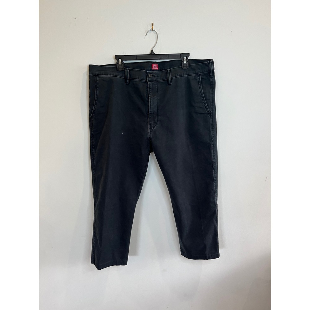 Levis XX Chino Standard Taper Black Pants Mens 48x24 Tapered Leg Chinos - 123